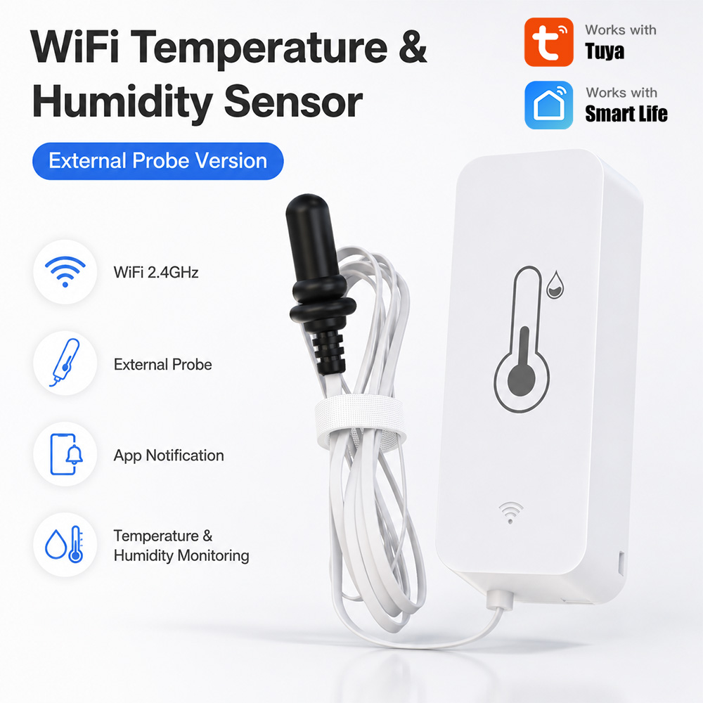 Aquarium Planted Plants - Tuya Sensor Kelembaban Suhu WiFi, dengan