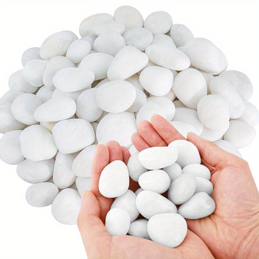 Aquarium Plant In Pot - 200/400g Batu Kerikil Putih Poles Tinggi