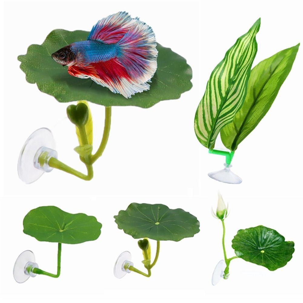 Aquarium Plant Seeds - Daun Teratai Plastik untuk Ikan Cupang/Tempat