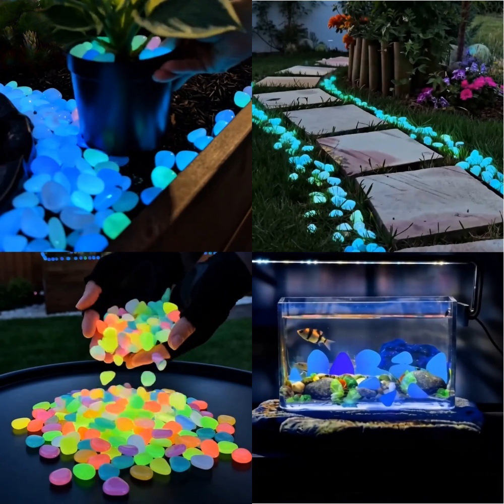Aquarium Planted Plants - Batu Taman Bercahaya Warna-warni yang Bersinar