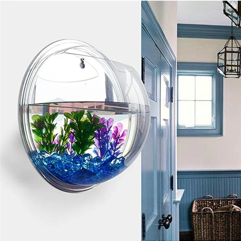 Aquarium Plant Grass - Akrilik Transparan Gantung Dinding Akuarium Tanaman