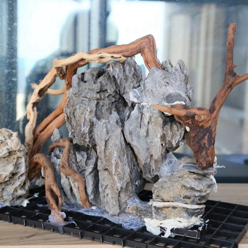 Dekorasi akuarium latar belaka - Aquarium Planted Wood ulasan dan harga