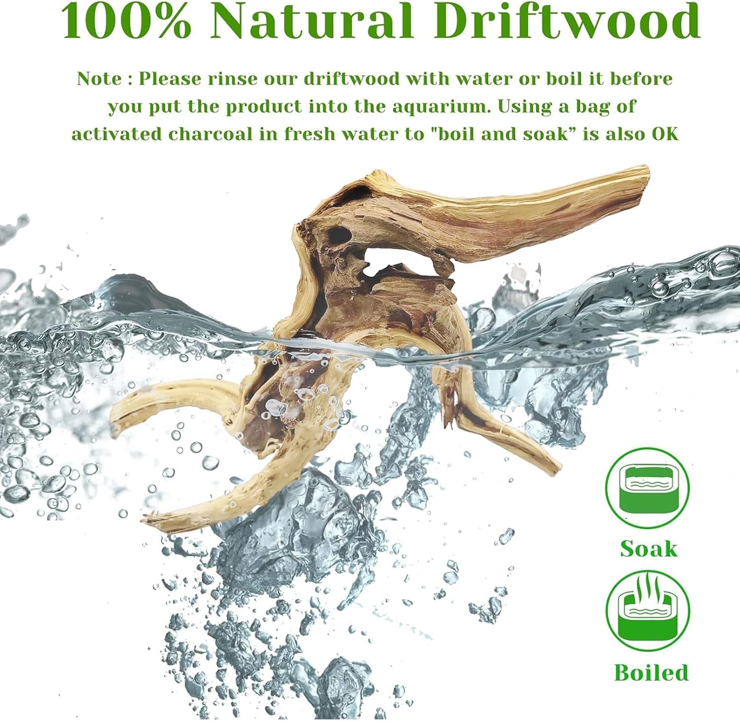 1 Buah Kayu Apung Alami 20-25C - Aquarium Planted Wood ulasan dan harga