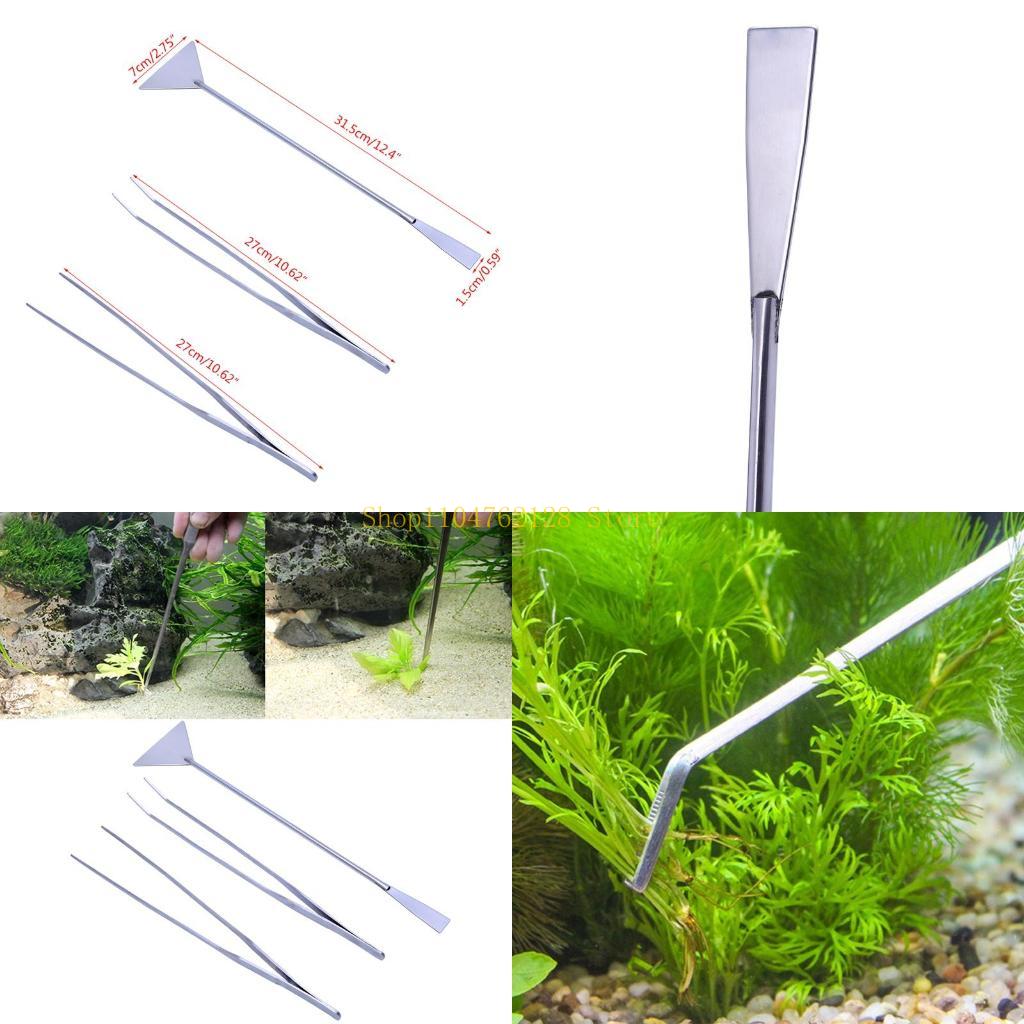 3-Pack Alat Spatula Pinset Aku - Planted Aquarium Cleaning Kit ulasan dan harga