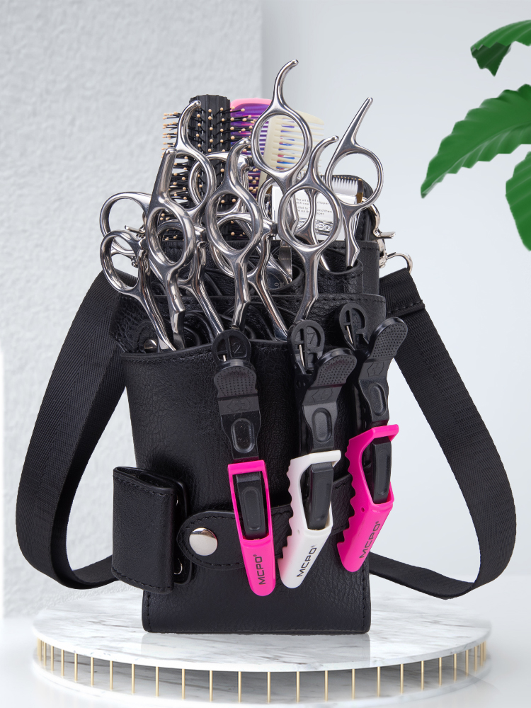 Tas kulit PU gunting rambut gu - Trimming Scissor Set ulasan dan harga