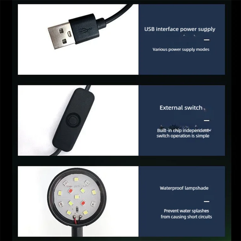 Lampu Klip Akuarium LED USB Tr - Aquarium Plant Light ulasan dan harga