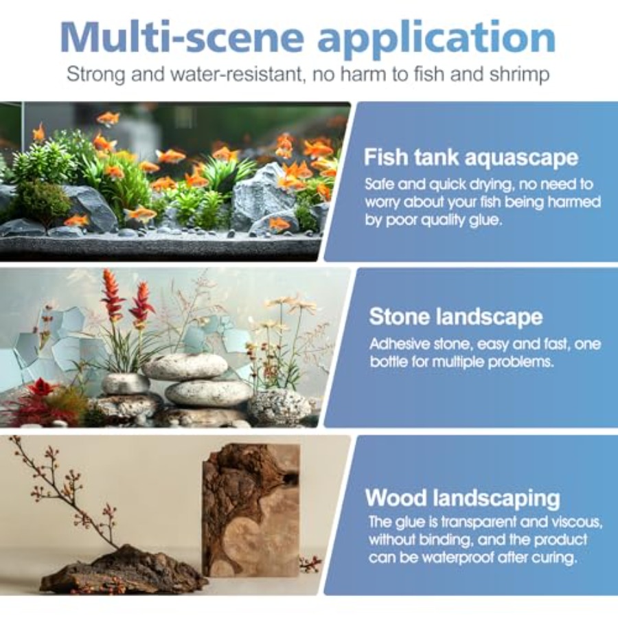 Lem Akuarium, Lem Super Reef S - Aquarium Planted Wood ulasan dan harga