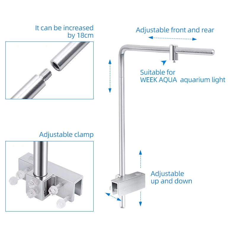 Minggu Aqua Light Stand Univer - Aquarium Plant Grow Light ulasan dan harga
